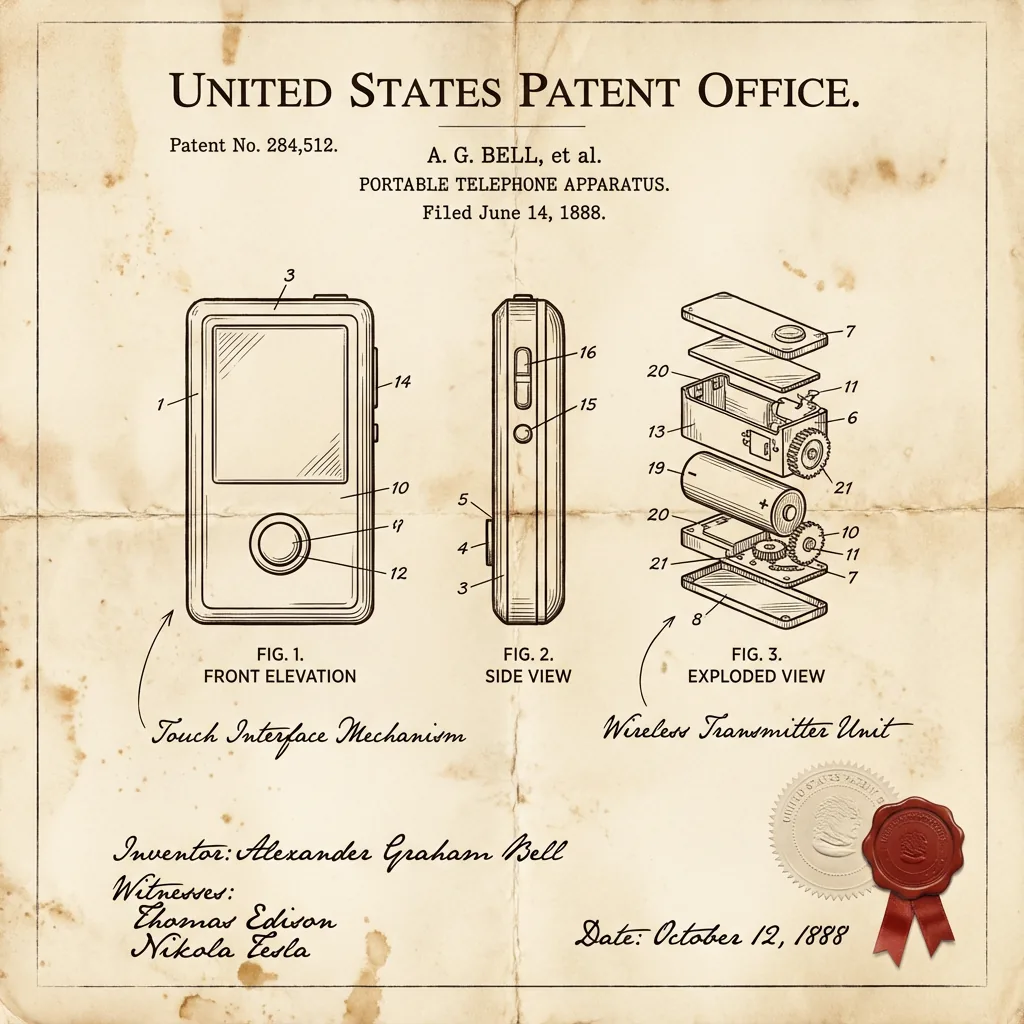 Example image for the Late 1800s United States Patent Office Document prompt