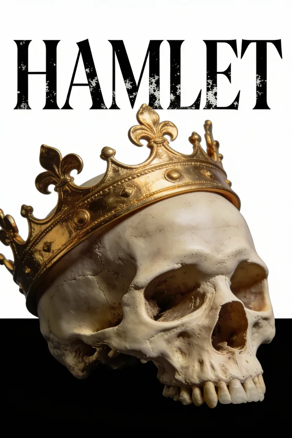 Example image for the Dramatic Minimalist Hamlet Poster prompt
