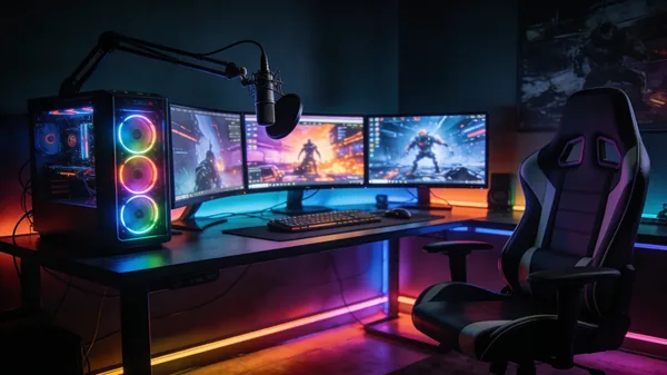 Example image for the High-End Gaming Setup prompt