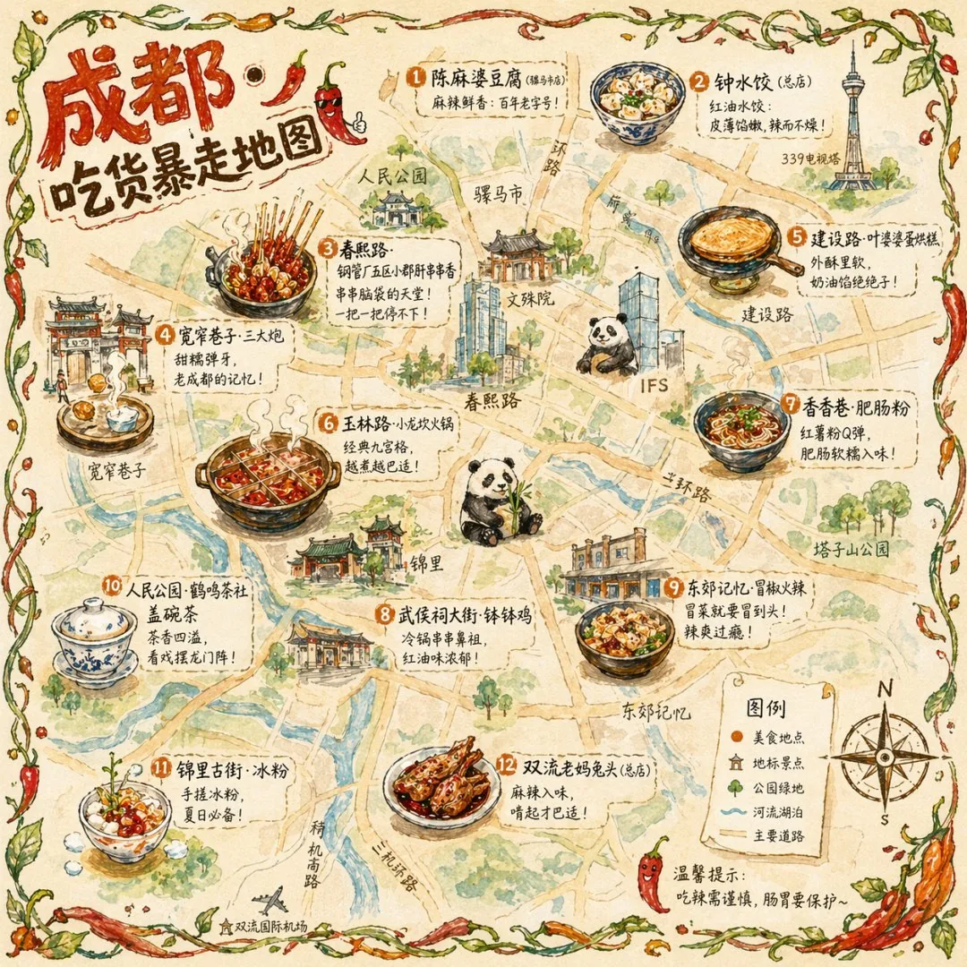 Example image for the Illustrated City Food Map prompt
