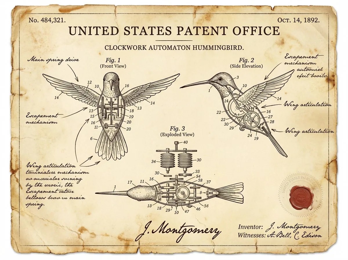 Example image for the Vintage Patent Document for an Invention prompt