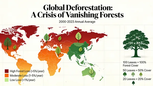 Example image for the Global Deforestation Data Visualization prompt