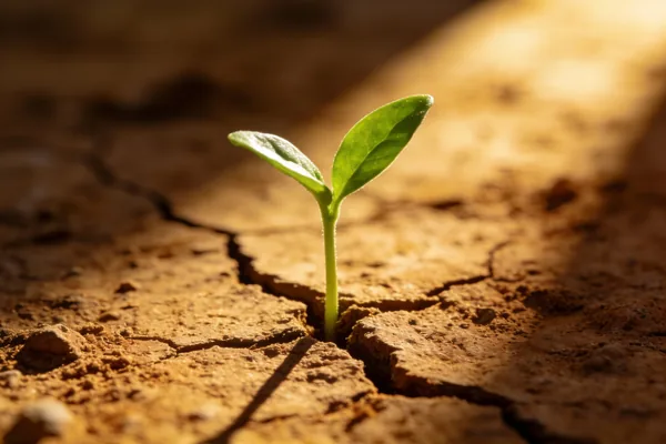 Example image for the Sprout Through Dry Earth prompt