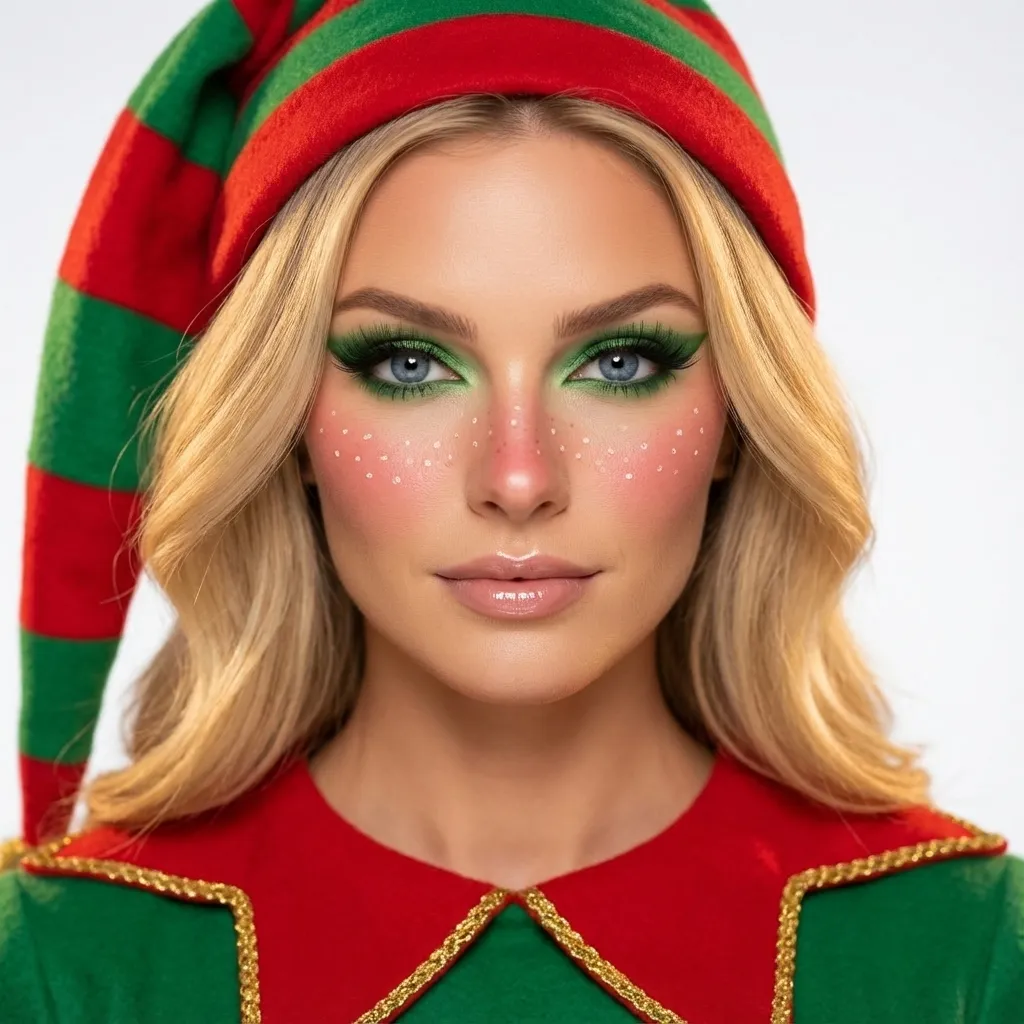 Christmas Elf Makeup Effect example