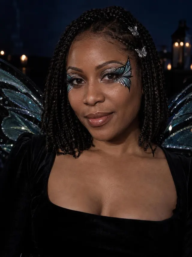 Midnight Butterfly Halloween AI photo style: example 1