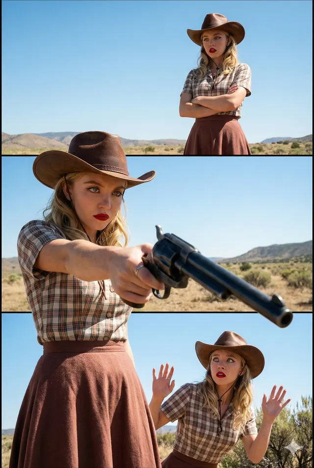 One Frame, Three Moments – Cinematic Triptych: example 1