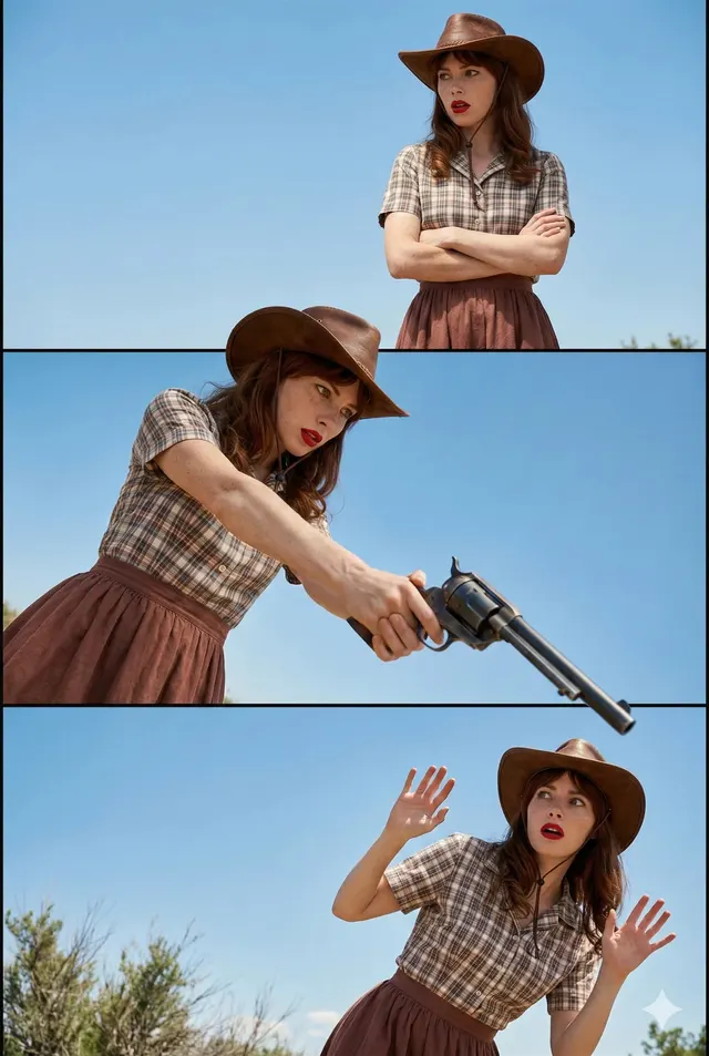 One Frame, Three Moments – Cinematic Triptych: example 2