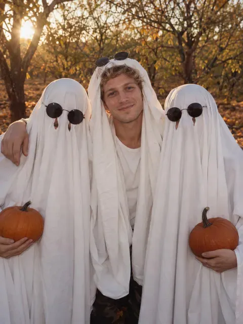 Ghost Photoshoot Halloween AI photo style example