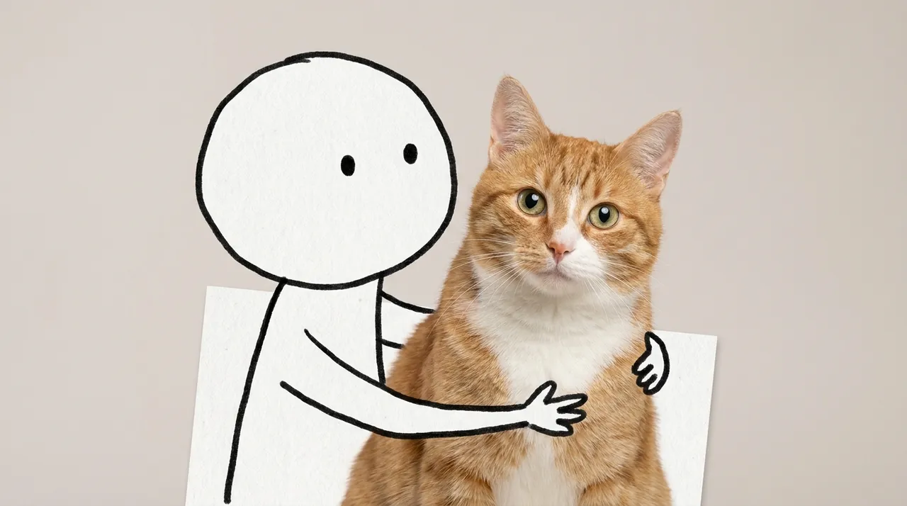 Sketch Buddy with Your Cat Clip Generator example