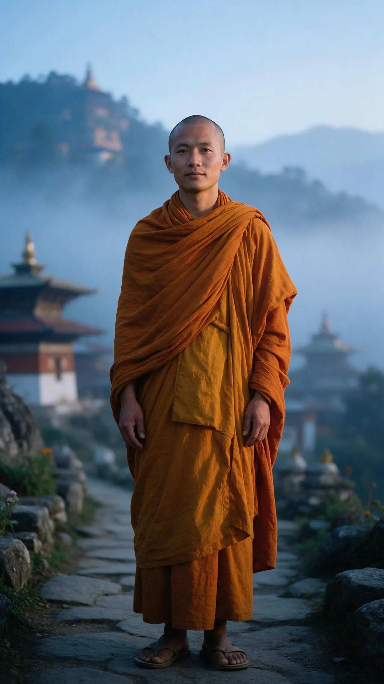 Me as a Monk AI Video Generator example