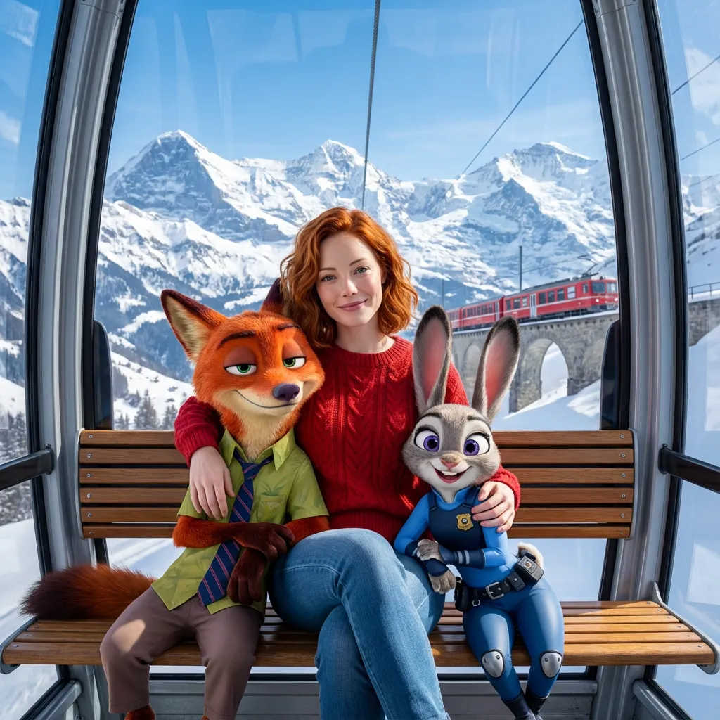 Winter Cable Car Effect example