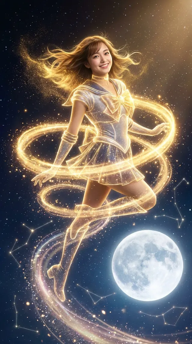Magical Girl Glow-Up Video Generator: example 1