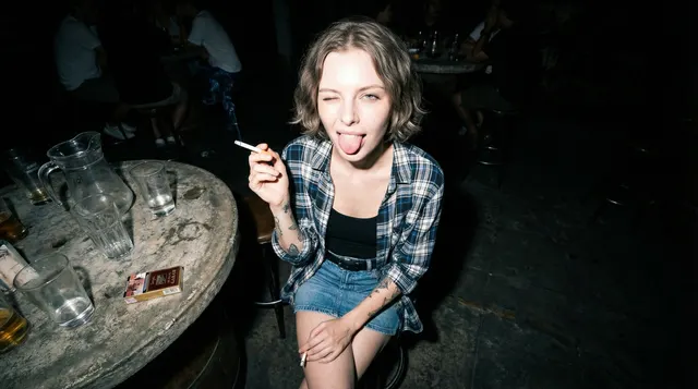 Nightlife Candid Flash Photography Trend Portraits Generator: example 1