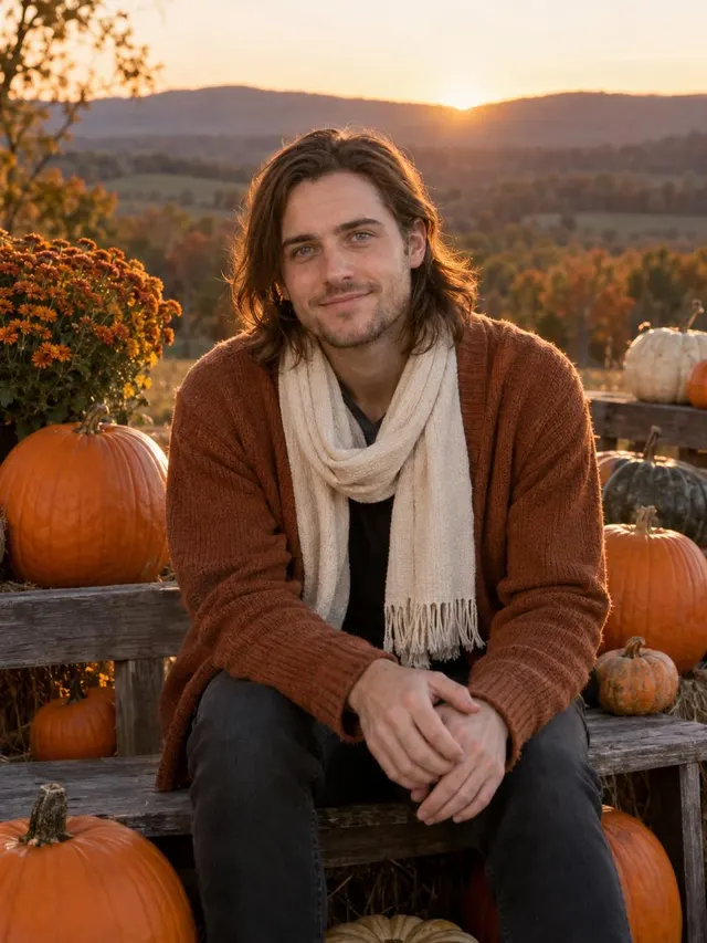 Pumpkin Patch Halloween AI photo style: example 1