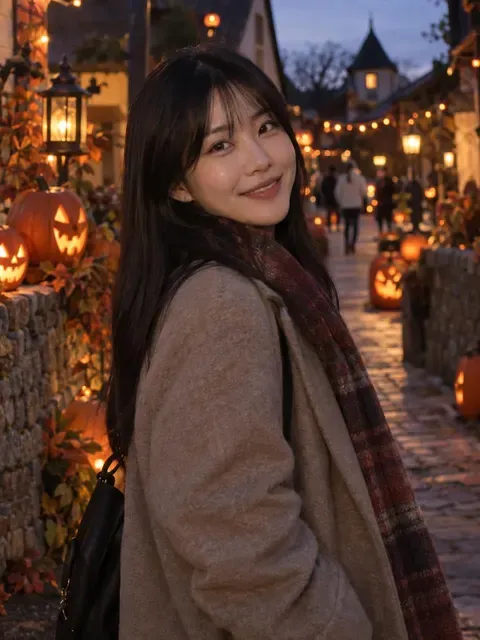 Lantern Festival Halloween AI photo style example