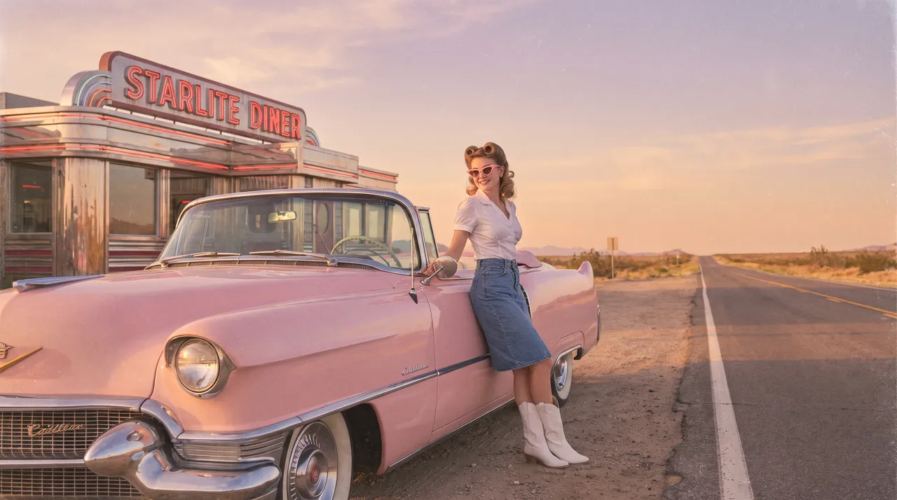 1950s Americana Vlog Video Generator example