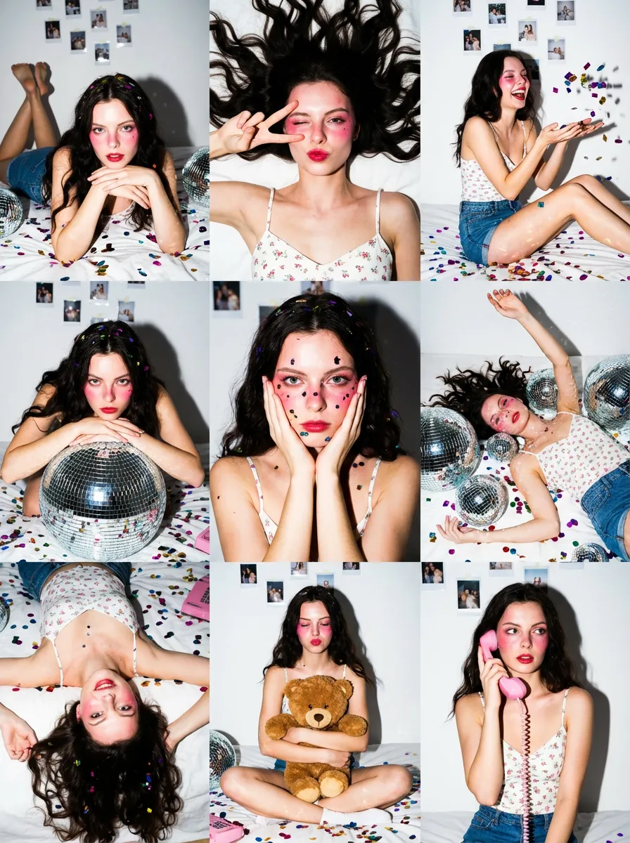 Gen-Z Home Party Photoshoot Trend Photo Generator example