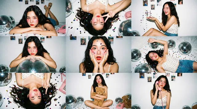 Gen-Z Home Party Photoshoot Trend Photo Generator: example 1
