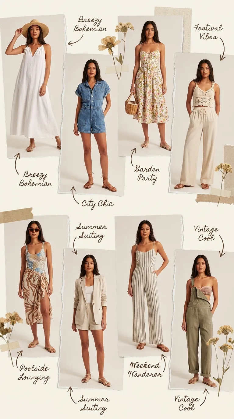 Summer Outfit Fashion Collage Generator example