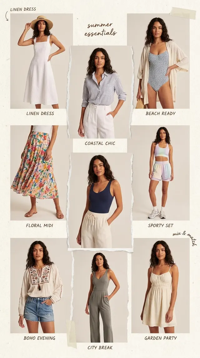 Summer Outfit Fashion Collage Generator: example 1